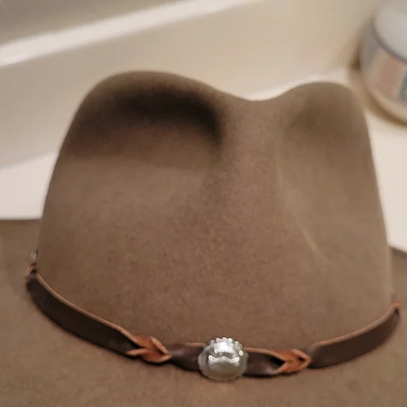 ELAN BLANC Hat w/ leather hat band, EUC, XL - Picture 3 of 10
